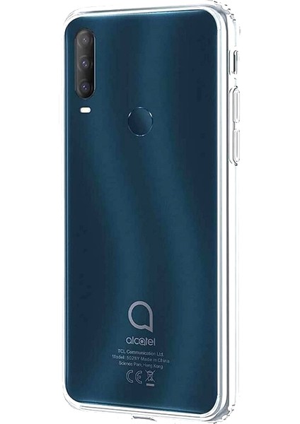 Alcatel 1s 2020 Kılıf Süper Silikon Arka Koruma + Nano Glass Renksiz