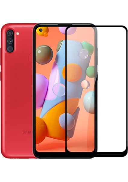 Samsung Galaxy A11 Full Kapatan Renkli Tam Koruma Siyah fiyatları