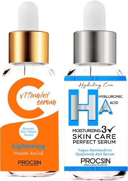 C Vitamini Serumu + Hyaluronic Asit 22 ml Set