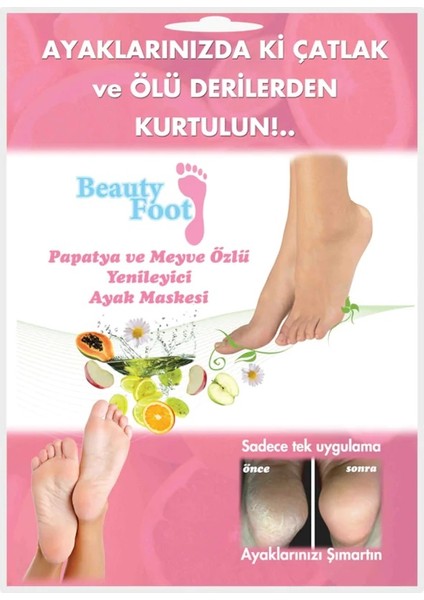 Papatya ve Meyve Özlü Yenileyici Ayak Bakım Maskesi 1 Adet
