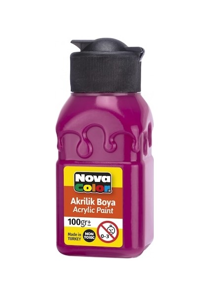 Nova Color Akrilik Boya 100 ml Magenta Kırmızı