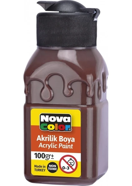 Nova Color Akrilik Boya 100 ml Kahve