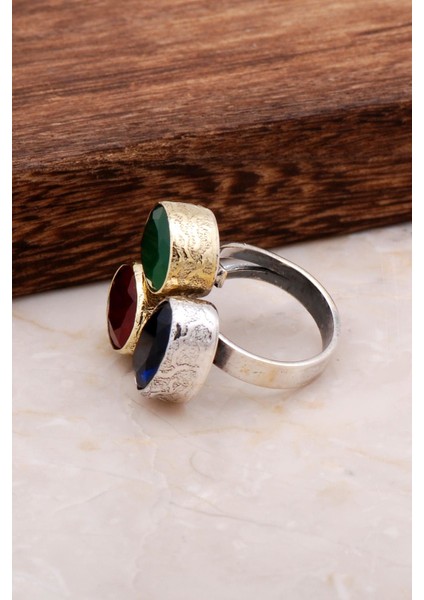 Üç Başlı Tasarım Gümüş Yüzük 2999 fiyatları