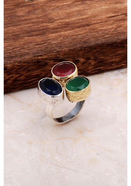 Üç Başlı Tasarım Gümüş Yüzük 2999 modelleri