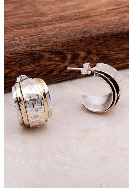 Dövme El Yapımı Tasarım Gümüş Küpe 4897