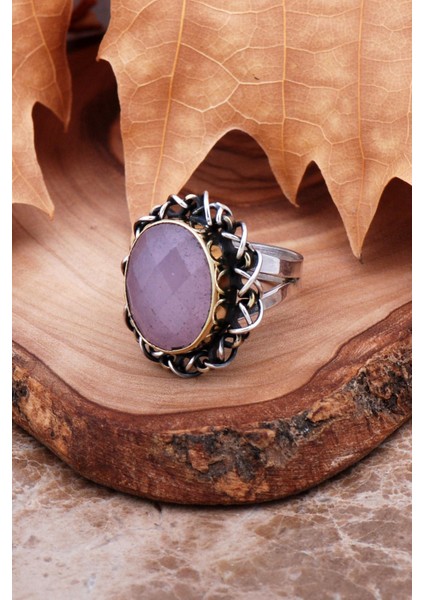 Kuvars Elişi Tasarım Gümüş Yüzük 2969