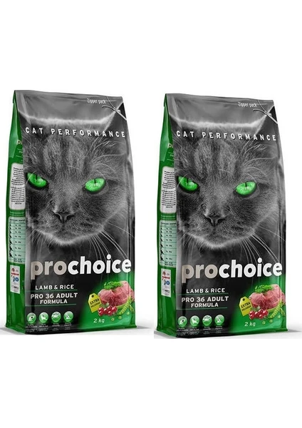 Pro Choice Kuzu Etli Kedi Maması 2 kg x 2 Adet