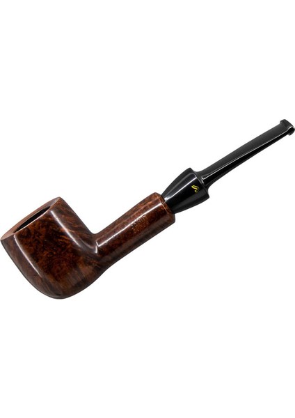 Üç Yıldız 418 9mm. Filtreli Ebonit Saplı Pipo