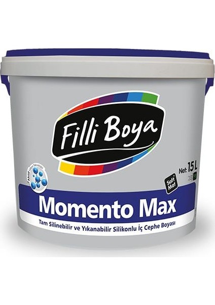 Momento Max Silikonlu İç Cephe Boya 15 lt Pudra Kahve