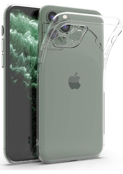 Apple iPhone 11 Pro Max Kılıf Kamera Korumalı Silikon Şeffaf