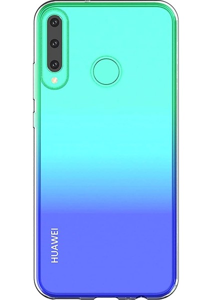 Huawei P40 Lite E Kılıf Süper Silikon Arka Koruma + Nano Glass Şeffaf