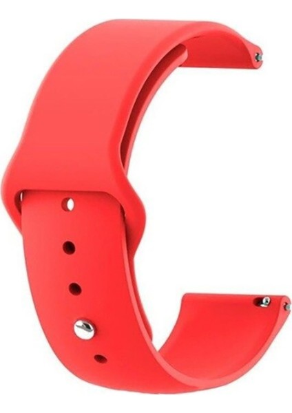 Huawei Watch GT 2E 46 mm Kordon Mat Düz Renkli Silikon Kırmızı
