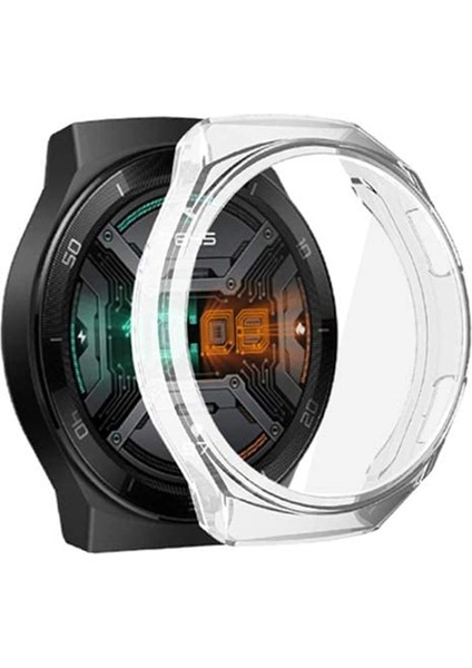 Huawei Watch GT 2E 46mm Kılıf Önü Kapalı Silikon Şeffaf
