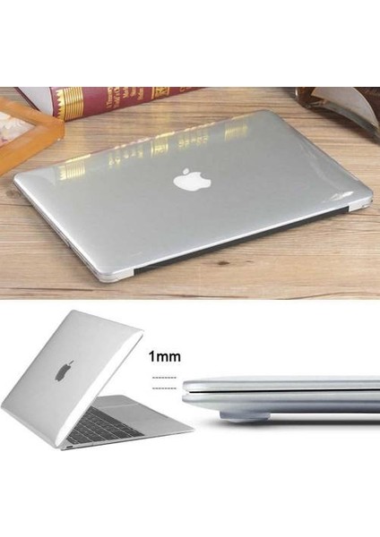 Apple Macbook 16" Pro A2141 Toucbarlı Kılıf Silikonsu Mat Doku Parlak Şeffaf