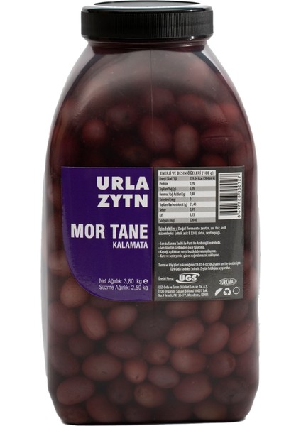 Mor Tane Kalamata Zeytini Pet 2.5 kg