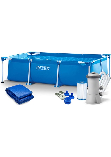Dikdörtgen Prefabrik Aile Havuzu 220V Filtreli 260X160X65 cm
