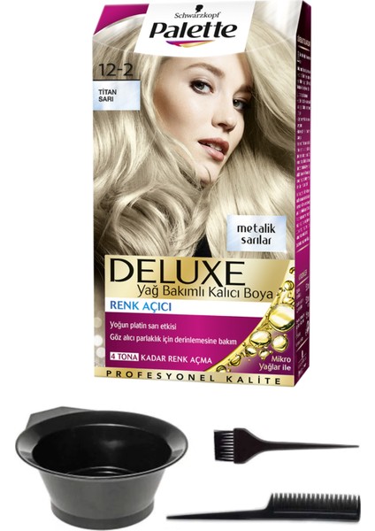 Palette Deluxe 12-2 Titan Sarı Saç Boyası ve Saç Boyama Seti