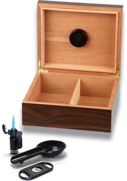 Cedar Alman Süper Eco Humidor Puro Seti Kahve 30's