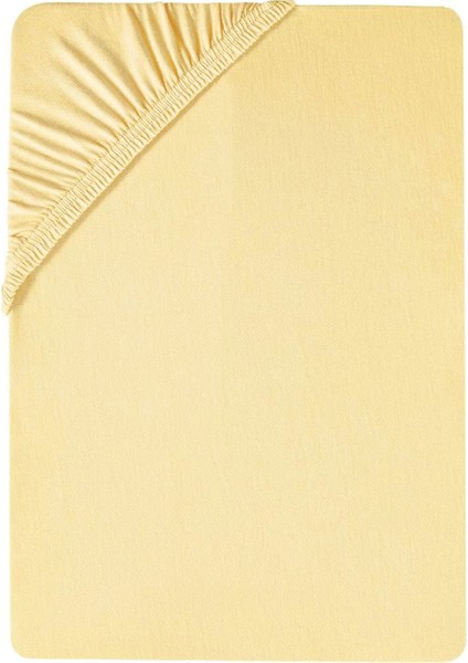 Tek Kişilik Pamuk 100x200 cm Penye Kumaş Lastikli Çarşaf Sarı