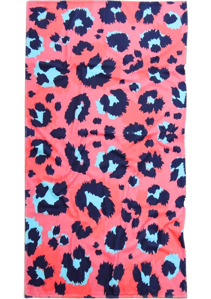 Plaj Havlusu Leopard Mercan 80 x 150 cm