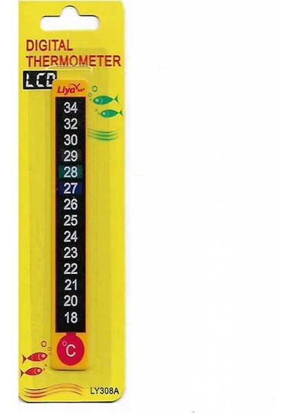 Dijital Yapışkanlı Akvaryum Derecesi Thermometer LCD