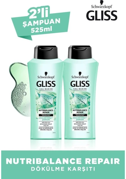 Schwarzkopf Glıss Nutrıbalance Şampuan 500 ml 2 Adet