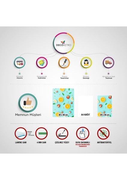 Buffallo Pötikare Desenli Cam Kesim Tablası 20 x 30 cm fırsatları