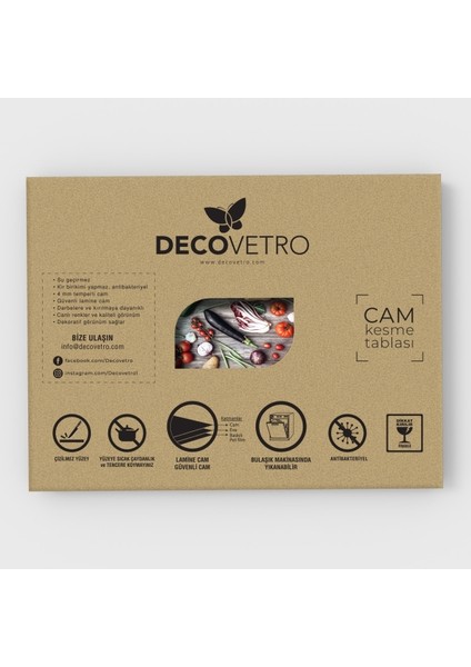 Buffallo Pötikare Desenli Cam Kesim Tablası 20 x 30 cm indirimleri