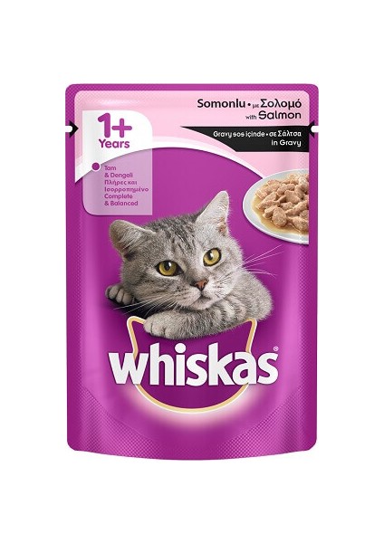 Somonlu Yetişkin Kedi Konserve Pouch 100GR 6 Al 5 Öde