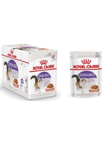 Royalcanin Gravy Kısırlaştırılmış Kedi Konserve 85GRX12 Adet