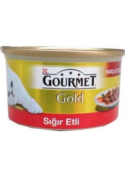 Sığır Etli Parça Etli Soslu 85 gr 12 Adet Kedi Konservesi