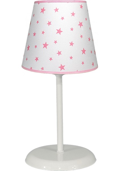 Çocuk Odası Kumaş Büyük Abajur YıldızlıBeyaz