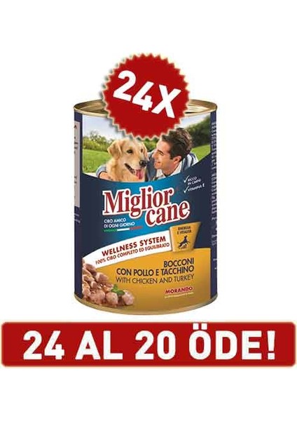 Cane Tavuk,hindi Yetişkin Köpek Konserve 405 gr 24ADET