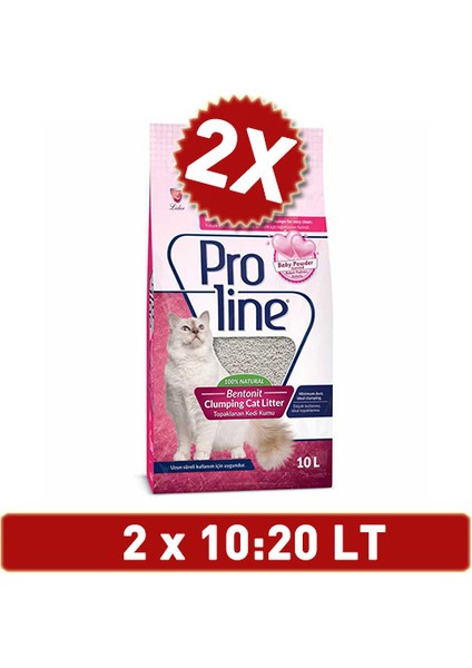 Proline Topaklanan Kokulu Kedi Kumu 10 Lt 2 Adet
