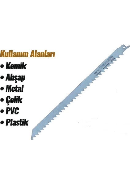 Makroyapı Baytec Tilki Kuyruğu Ağzı Paslanmaz Kemik Testere Ucu 300 mm