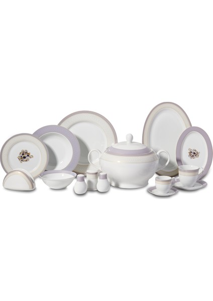 Super White 86 Parça Yuvarlak Yemek Takımı