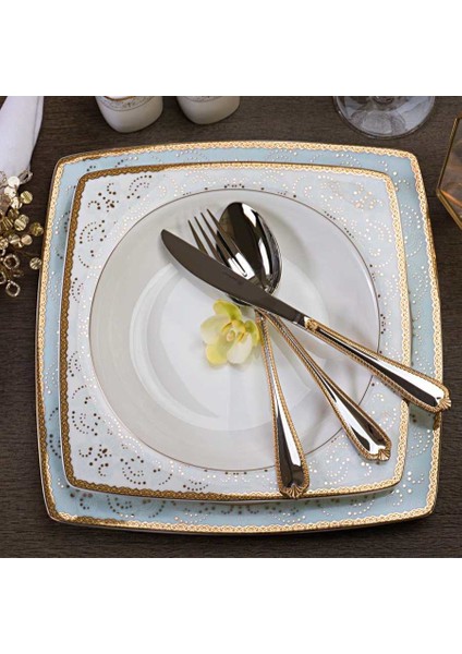 Bone 60 Parça Kare Yemek Takımı