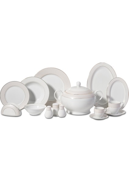 Super White 86 Parça Yuvarlak Yemek Takımı