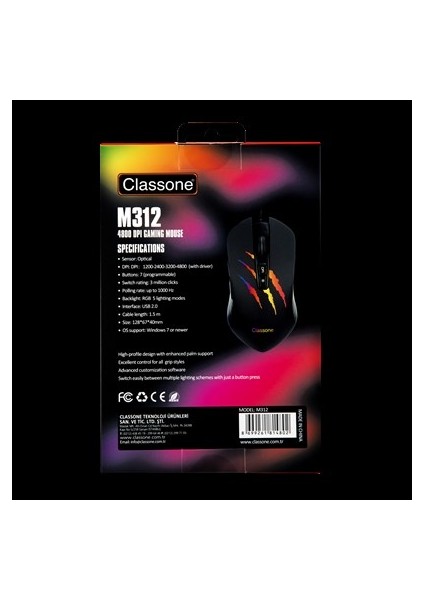 M312 RGB Oyuncu Mouse