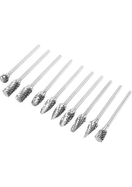 Tungsten Ahşap Oyma 10'lu Uç Seti Dremel Gravür Matkap Uçları