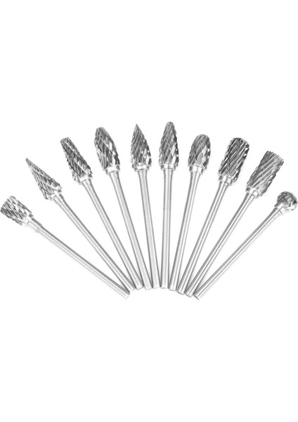Tungsten Ahşap Oyma 10'lu Uç Seti Dremel Gravür Matkap Uçları