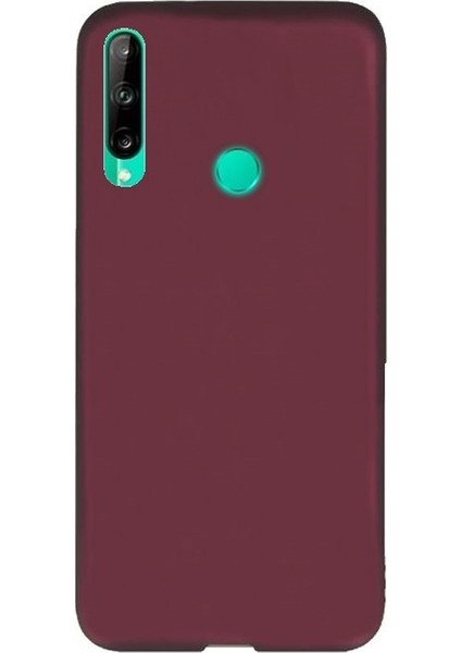 Huawei P40 Lite E Kılıf Premier Silikon Koruma+Nano Glass Mürdüm