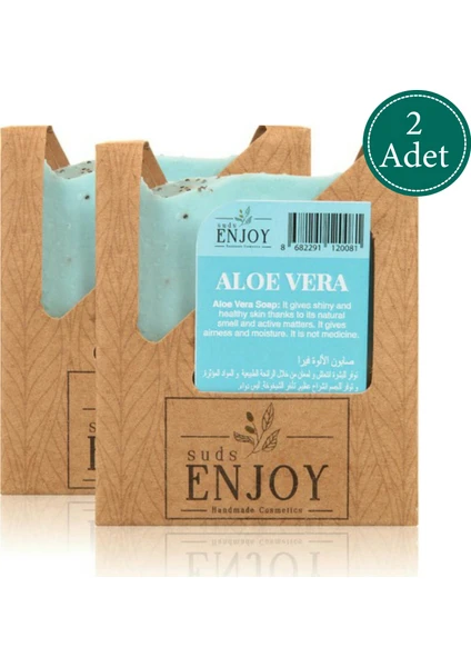 Doğal Aloe Vera El Yapımı Yüz, Saç ve Vücut Sabunu 100 gr x 2 Adet