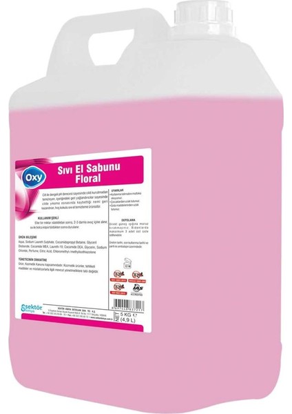 Sıvı El Sabunu Pembe 5 lt x 4 Adet