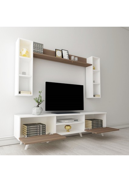 Istanbul Dolaplı Tv Ünitesi 1 Beyaz Ceviz modelleri