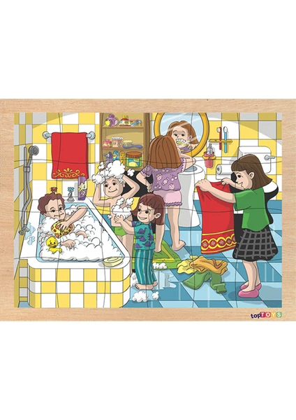 Hijyen Ahşap Puzzle 24 Parça CS-7051