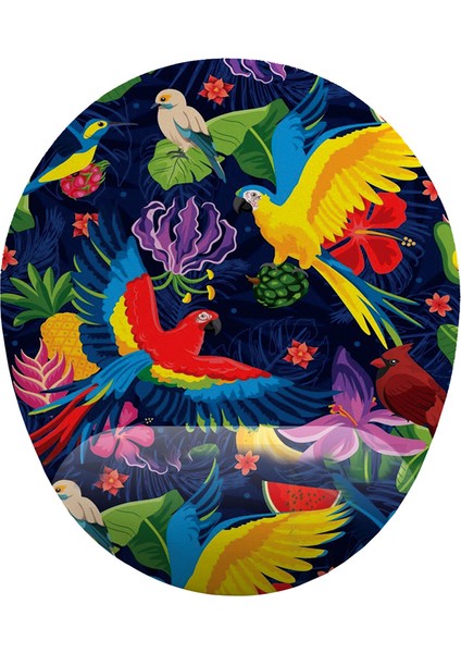 Papağan Desenli Bilek Destekli Mouse Pad
