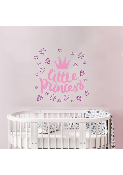 Parti Çocuk Little Princess Bebek Odası Duvar Süsleme Etiket