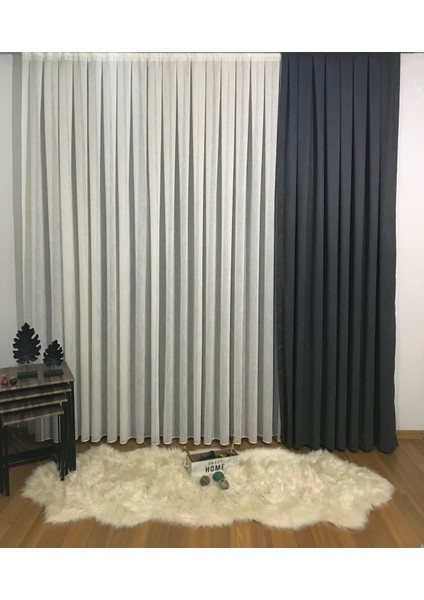 Keten Tül Perde 1/3 Pile 120 x 260 cm