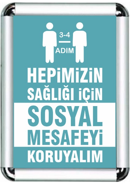 Sosyal Mesafeyi Koruyalım Uyarı Panosu